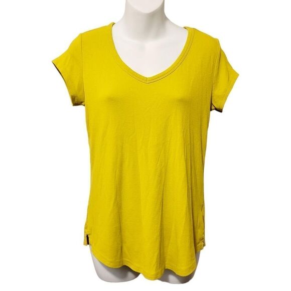 2/$20 Vintage Cynthia Rowley green/yellow causal top - Picture 1 of 4